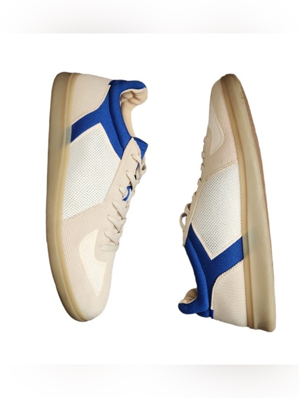 Rothy's RS01 Coastal Sneaker Blue & Cream Size 9